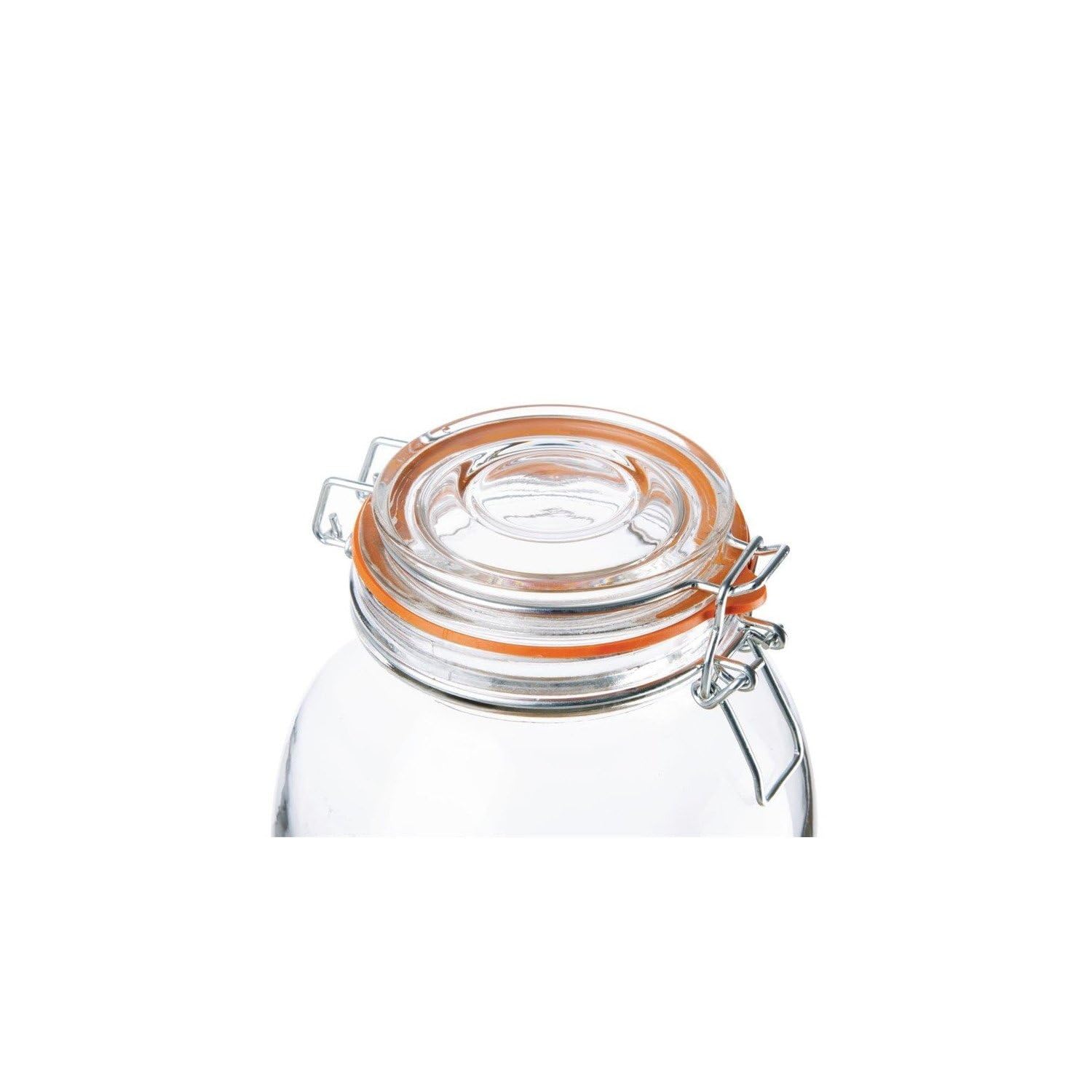 Bocal à Conserver Vogue 1L Avec Clip Hermétique - Pot En Verre Réutilisable Pour Confitures, Marinades Et Aliments