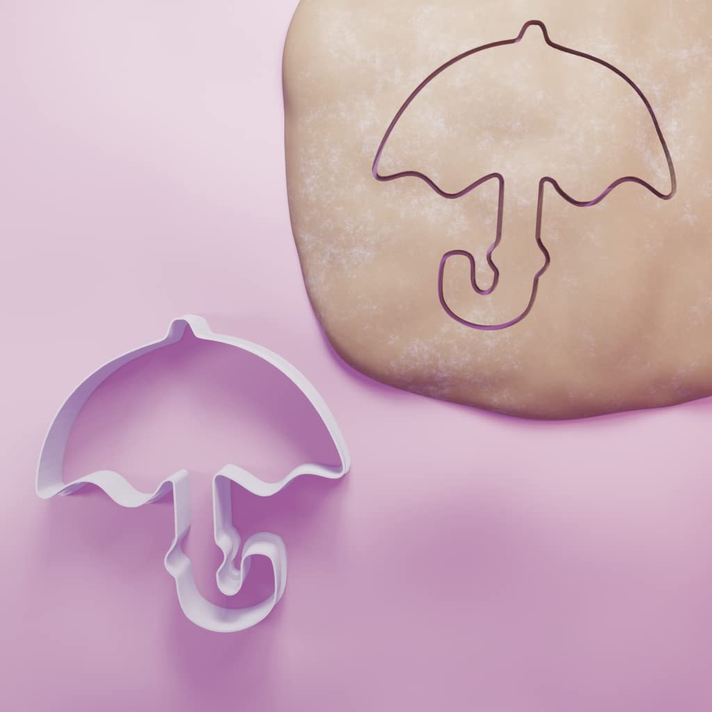 Umbrella Cookie Cutter - 3 Sizes, White, 10cm - Image 2