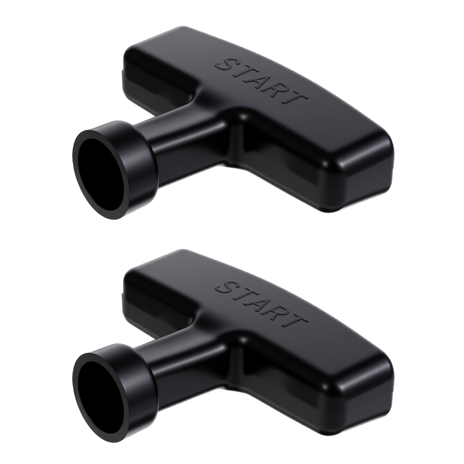 Lot de 2 poignées de démarrage à câble - Poignée de démarrage à câble - Noir - Poignée de rechange pour tondeuse à gazon - Accessoire pour tondeuse à gazon, tronçonneuse, tronçonneuse
