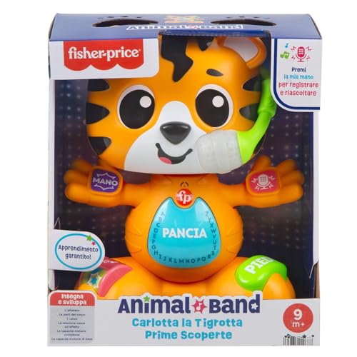 Fisher-Price Lernspielzeug für Babys und Kleinkinder, Beat Bande Lern & Tanz Tiger Justin mit Geräuschen und Lichtern für Kinder ab 9… – Ansicht 5