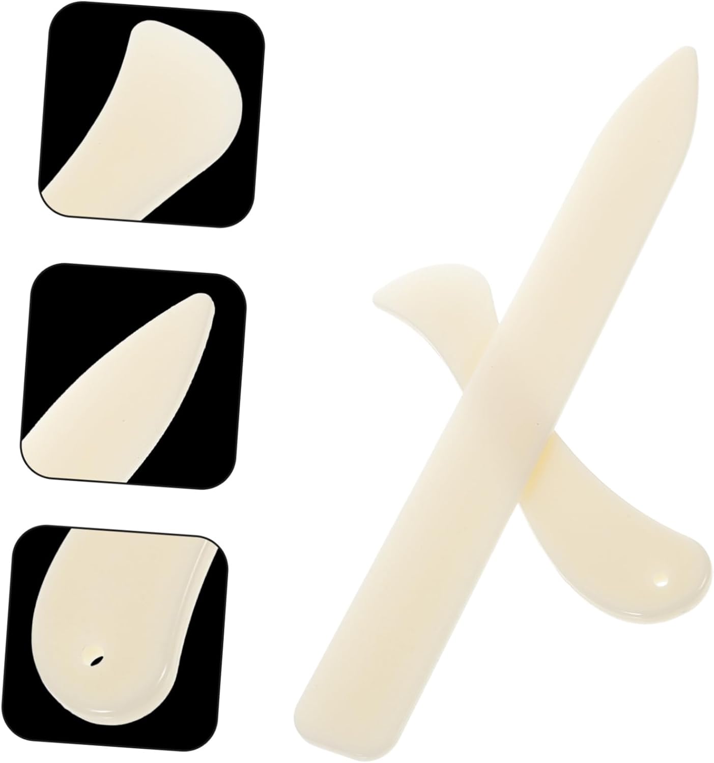NUOBESTY Bone Folder Tool 8.07In Creaser for Paper Crafting Bookbinding Envelope Opener Letter Opener Durable Plastic Bone Folder for Scrapbooking Card Making