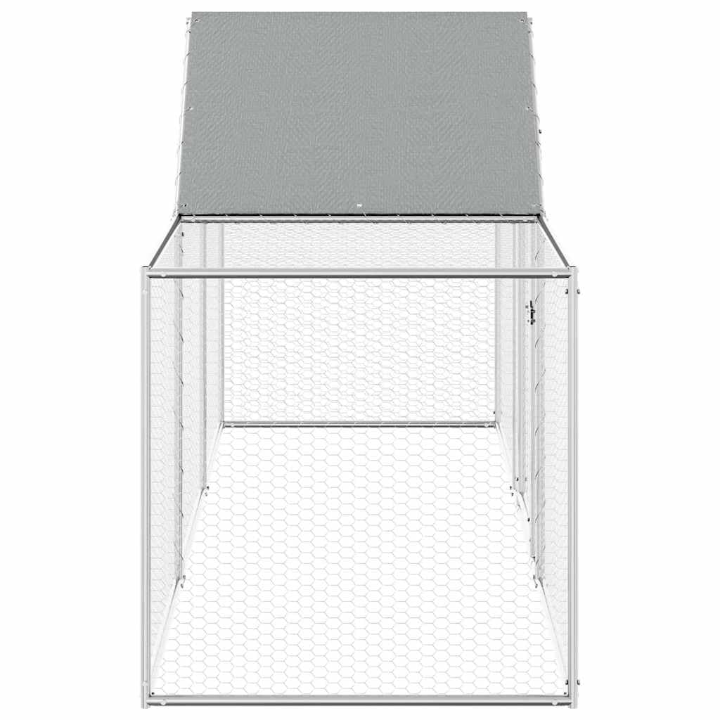 Gallinero de 3 x 1 x 1,5 m de acero galvanizado con techo impermeable, espacioso cercado para aves de corral, resistente a la intemperie con puerta con cerradura, adecuado para pollos, patos