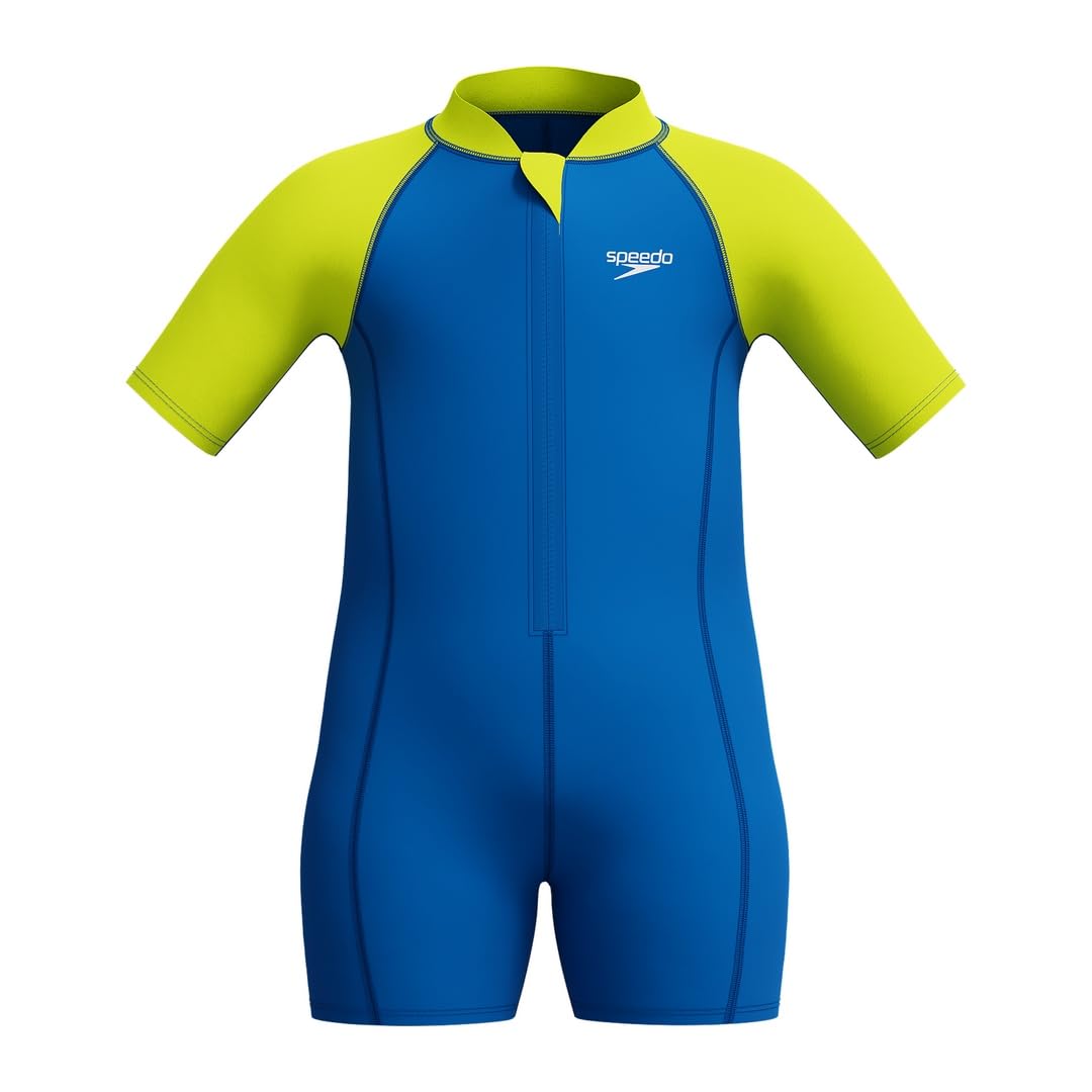 Speedo Kombinezon neoprenowy dla chłopców do nauki pływania | lekcje pływania | miękki w dotyku, neoprenowy strój kąpielowy, morze tureckie, 9-12 m