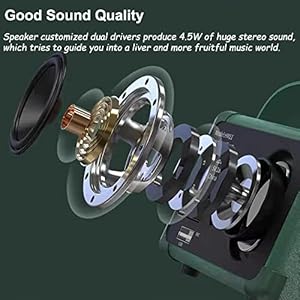 Retro bluetooth speaker mini wireless speakerportable bluetooth speaker with crystal clear stereo sound rich bassmini retro speaker for iphoneandroid devices and tabletgreen  urban country home decor