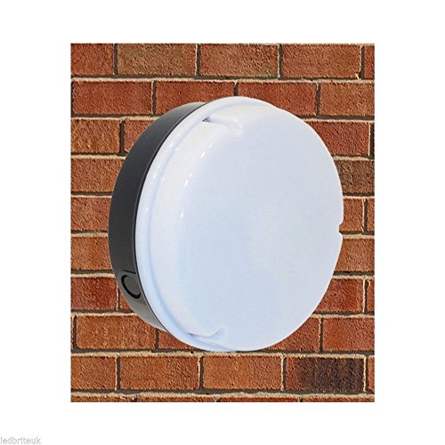 16W LED Emergency Round Utility Bulkhead Black