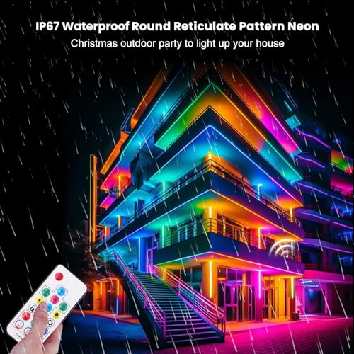 Tira LED Neón RGB KISUFU 5V 2M Impermeable con Control USB miniatura 5