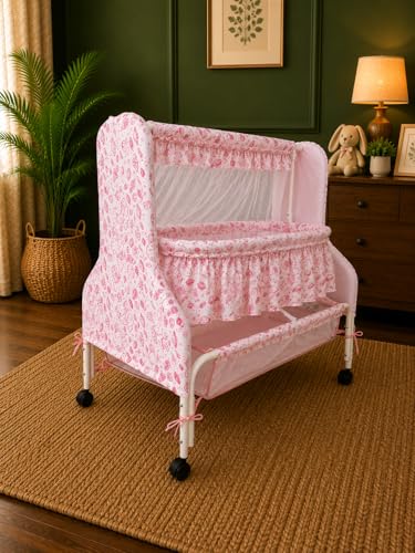 Image of Kiddery Baby Cradle Series Supernova Pink Bassinet