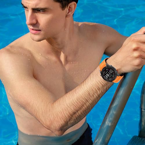 Image of Silicone Band for Garmin Enduro 3 2 /Fenix 8 pro /tactix 8 AMOLED 51mm /Fenix 7X /6X pro sapphire solar /5X plus, 26mm Quickfit Sprot Watch Strap Replacement for Descent Mk2i /3i /epix Pro /quatix 8 51mm
