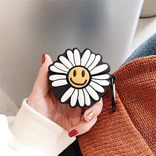 Tanmay Airpod Case,Compatible With Airpods 1&2 Case Cover,Cute Cartoon Flower Airpods Case With Keychain For Airpods 1St/2Nd (Daisy) #TOP1