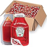 Heinz Tomato Ketchup – Dip And Squeeze Ketchup - (Pack of 50) x 0.95 Ounce Ketchup Pockets – Compact and Easy To Carry Single Serve Ketchup Packages – Delicious and Easy to Use – Ideal for On-The-Go Meals, Trips.
