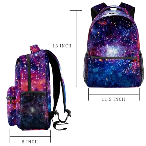 Sac de voyage décontracté galaxie vive pour les sorties et cours des ados