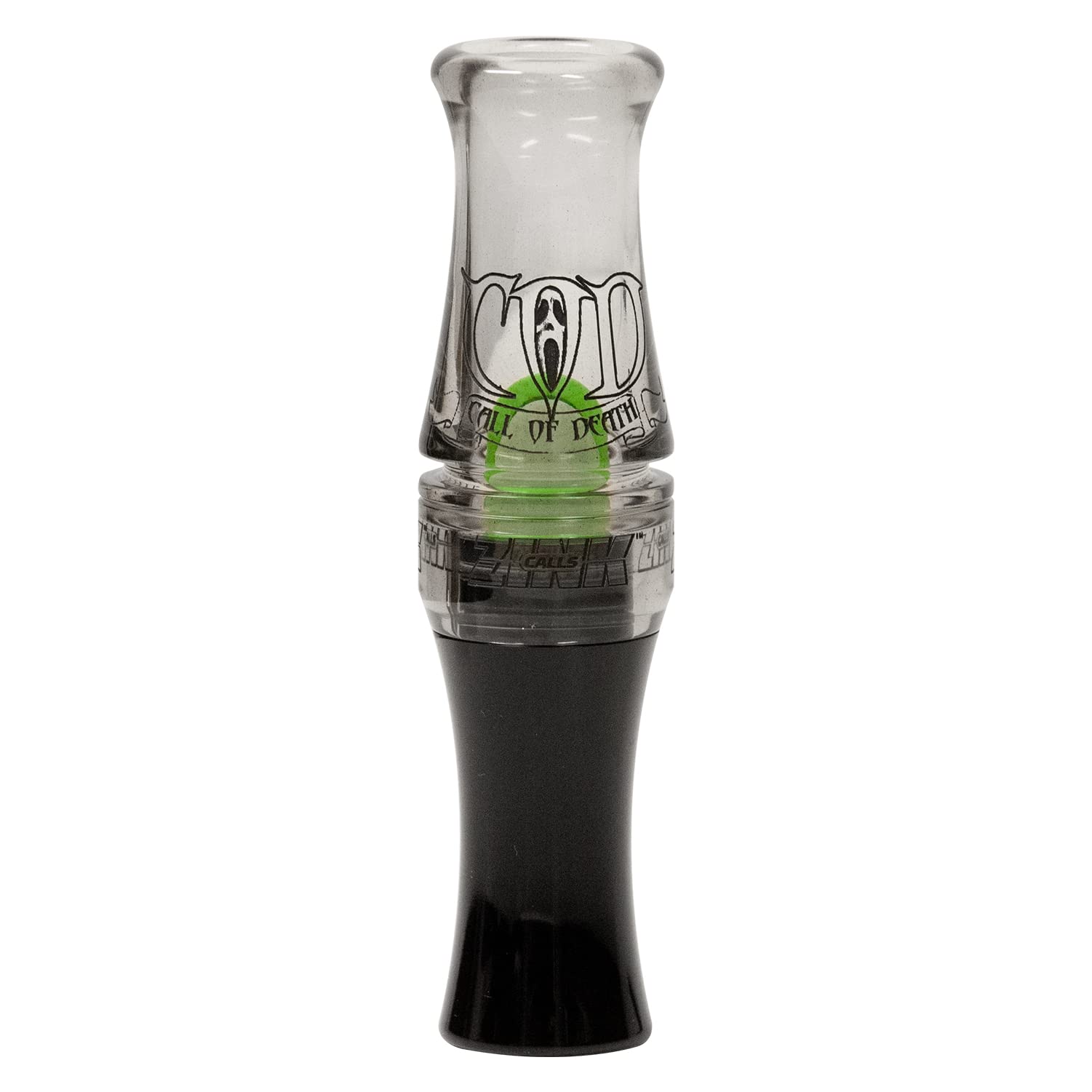Zink Call of Death (COD) Polycarbonate Hand-Tuned Short Reed Waterfowl Canada Goose Hunting Game Call - Power, Gun Smoke