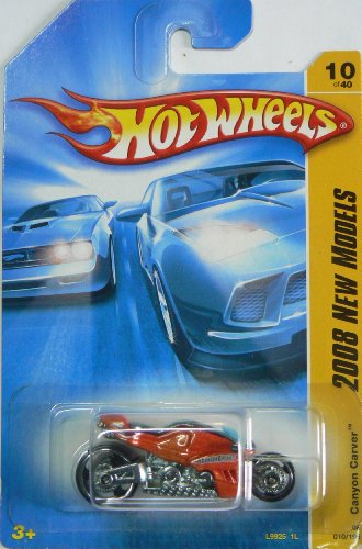Canyon Carver Hot Wheels 2008 010 moto sportive miniature orange 1/64 New Models collection
