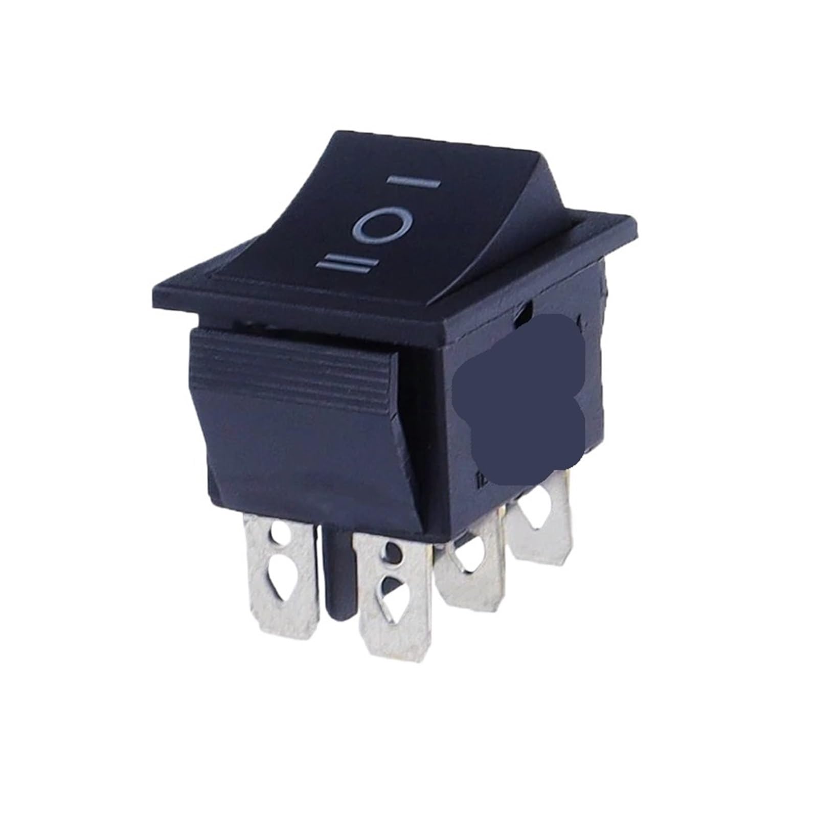 Interruptor basculante KCD4 de 3 posiciones para control de corriente de 20A en color negro 2