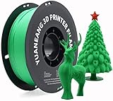 YUANEANG PLA 3D-Druckerfilament, Maßgenauigkeit +/- 0,02 mm, 1-kg-Spule (2,2 lbs), 1,75 mm PLA-Filament, Grün