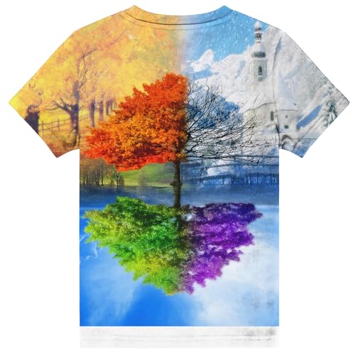 Image of Hgvoetty Boys Girls Graphic T-Shirts Kid 3D Casual Tops Tees for 6-16 Years | Youth Novelty Shirts, Bright Eye-Catching Design, Lightweight and Soft Material, Suit for Daily Sport, Party and School Wear