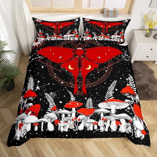 Castle Fairy Couette champignon rouge galaxie fille, grand lit