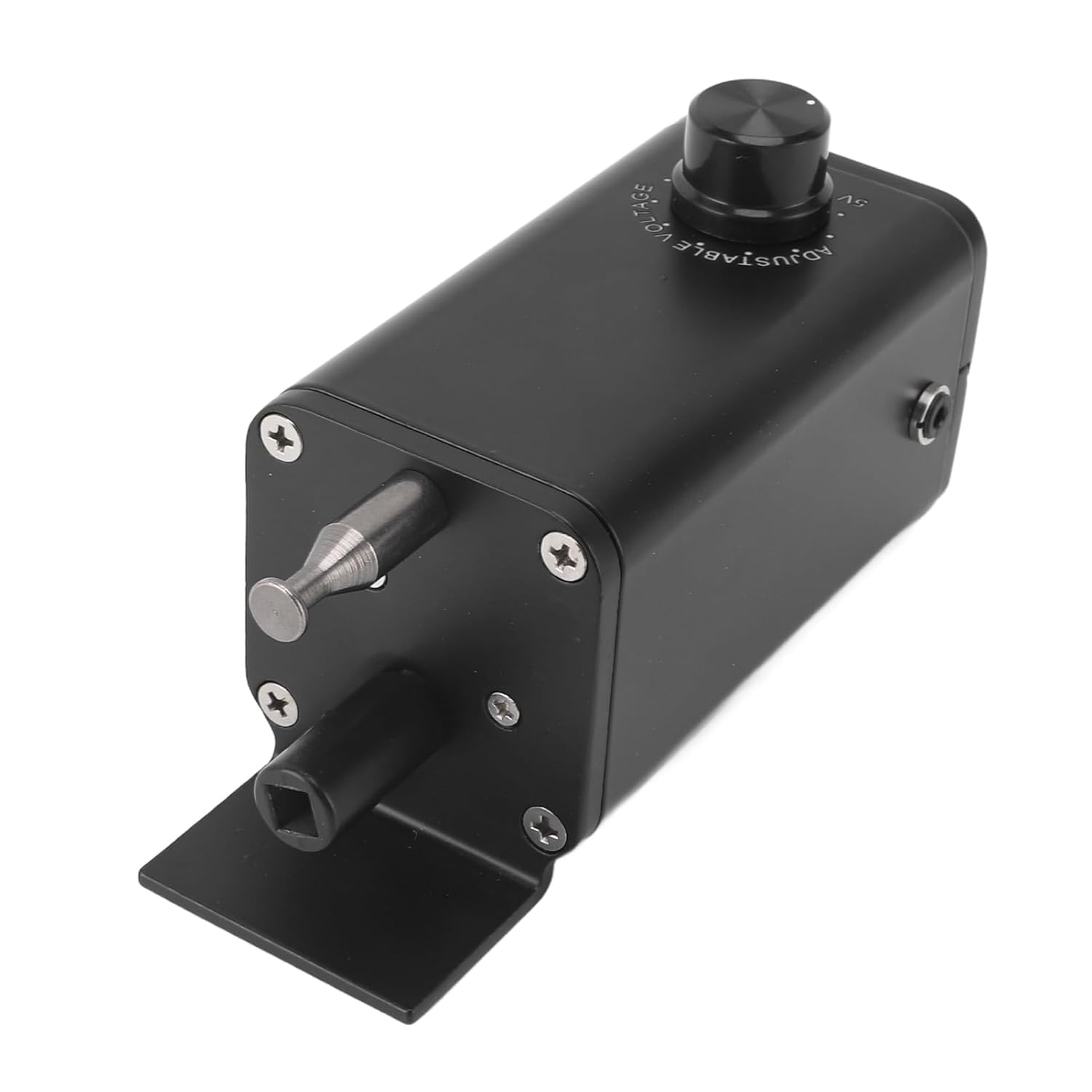 Elektrischer Rotisserie Motor 15W, Grillmotor mit Einstellbarer Geschwindigkeit 13–56 U/min, Drehspieß Motor 3–12V aus Aluminium, BBQ Motor mit Adapter & Autobatteriekabel für Grillspieß, Camping