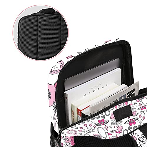 Sac à dos ordinateur portable anti-choc avec imprimé princesse - 3