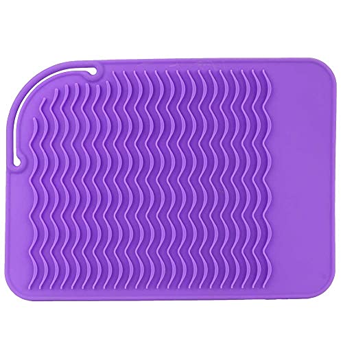 Tapete resistente al calor para rizadores eléctricos morado miniatura 1