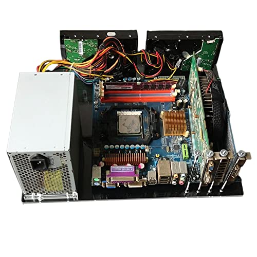 Gabinete abierto para PC con placa madre transparente de acrílico, compatible con ITX, Micro-ATX, ATX y EATX miniatura 2