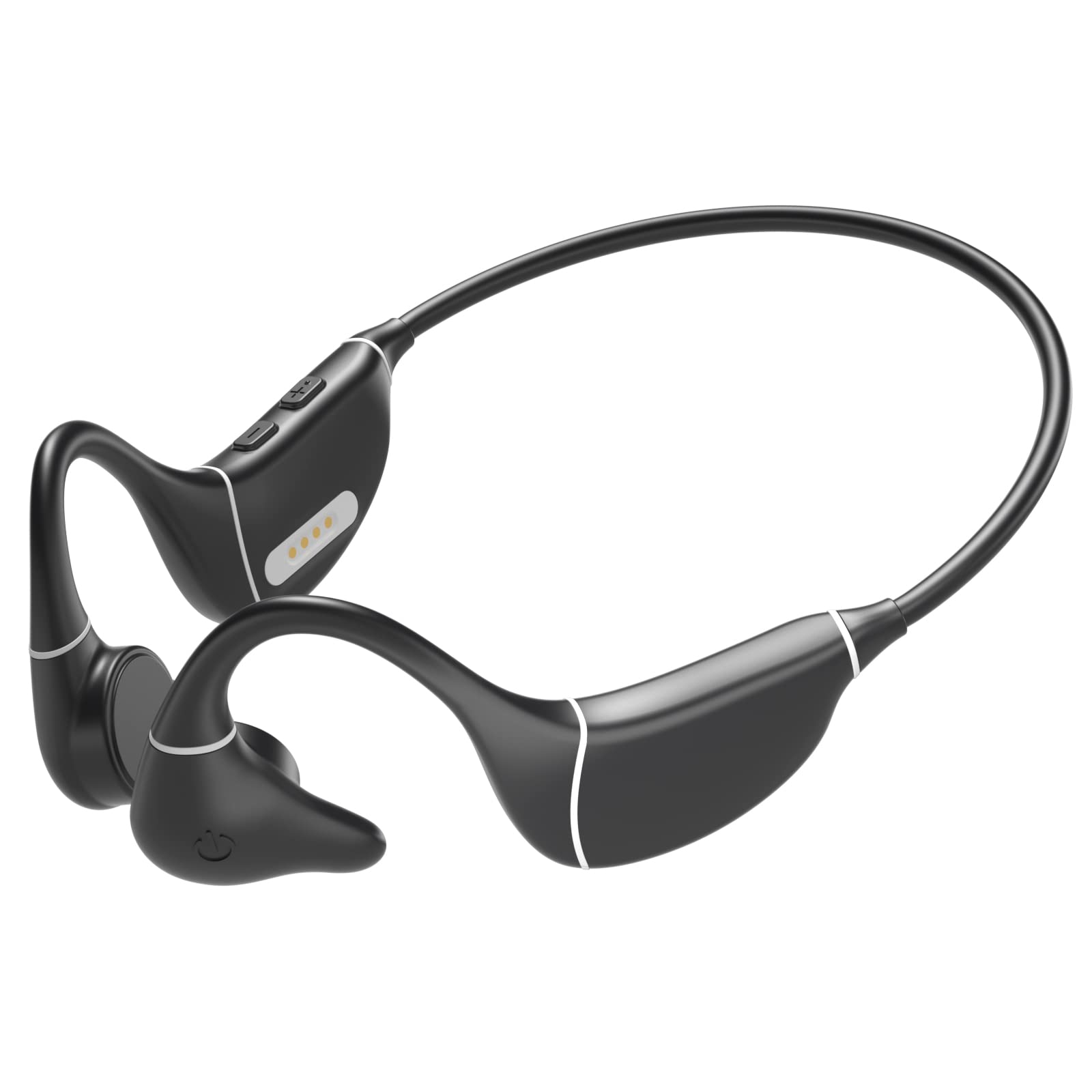 Bone Conduction Headphones Bluetooth 5.2 Wireless Open Ear Earphones IPX8 Waterproof Swimming Headset with MP3 8GB Flash Memory up to 6h Playtime for Swimming Skiing Running Cycling Climbing Black