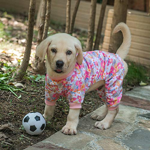 Image of CuteBone Soft & Stretchy Dog Pajamas - Cozy Pet Jammies Breathable Jumpsuit for Small Dogs - All-Season Comfy Outfit Easy-On Pullover Design - Keeps Pets Warm & Comfortable P89L