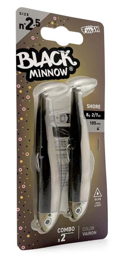 Fiiish Double Combo Shore Black Minnow No.2.5-10.5cm -...