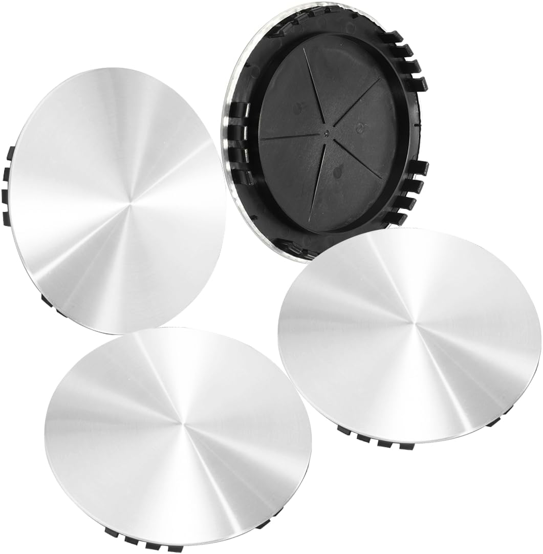 4pcs Wheel Center Caps for GMC Chevrolet Trucks and SUV Silverado Suburban Tahoe K1500 Escalade 1992-1999, Silver, 15" x 7" Wheels ONLY