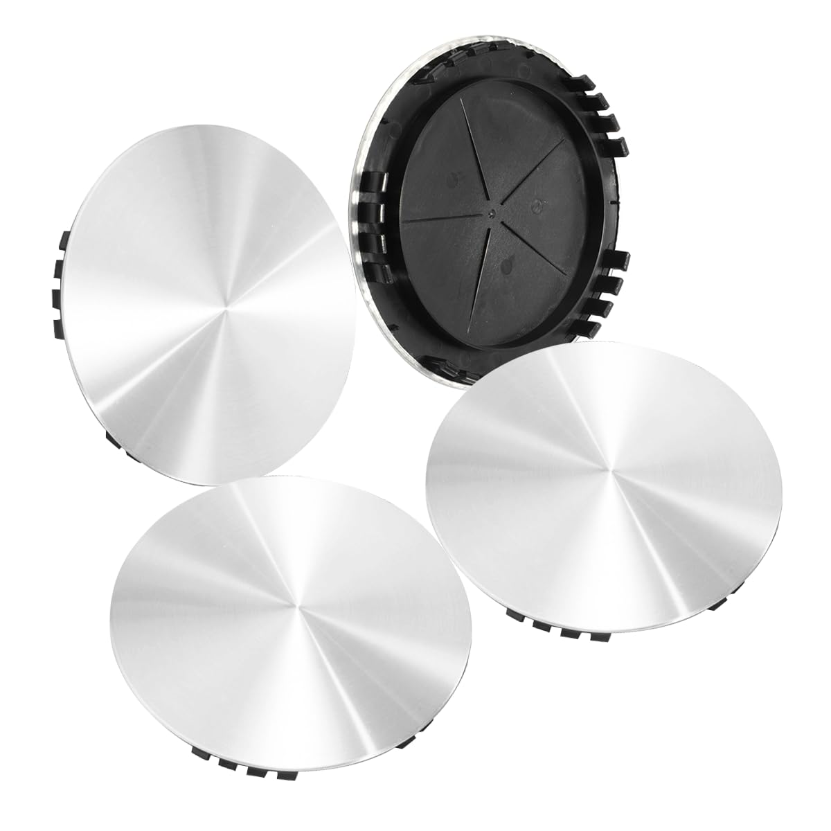 4pcs Wheel Center Caps for GMC Chevrolet Trucks and SUV Silverado Suburban Tahoe K1500 Escalade 1992-1999, Silver, 15" x 7" Wheels ONLY