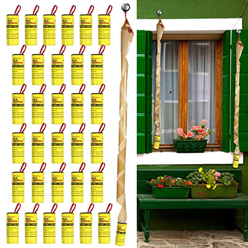 Stingmon 32 Stück Fliegenfänger Rollen Fliegenfalle Insektenfänger...