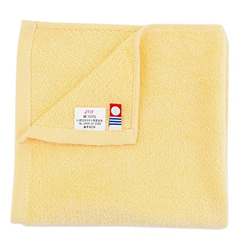 ウォッシュタオル 今治タオル ハンドタオル 洗顔タオル 4枚 セット (5) イエロー まとめ買い 日本製 36×33cm 大きめ フェイスタオル ハンカチタオル ハンカチ お手拭きタオル 無地 吸水 速乾