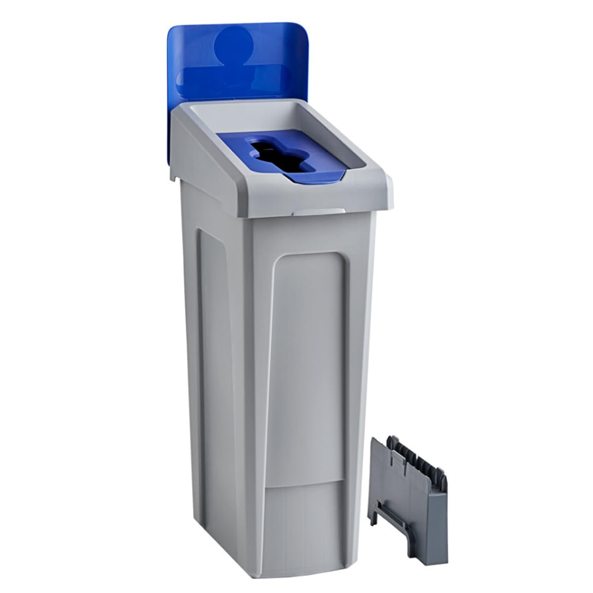 Zedfire 23 Gallon Mixed Recycling Bin with Hinged Lid – Slim Commercial Waste Container for Paper, Plastic, and Cans – Ideal for Offices, Cafeterias, and Schools