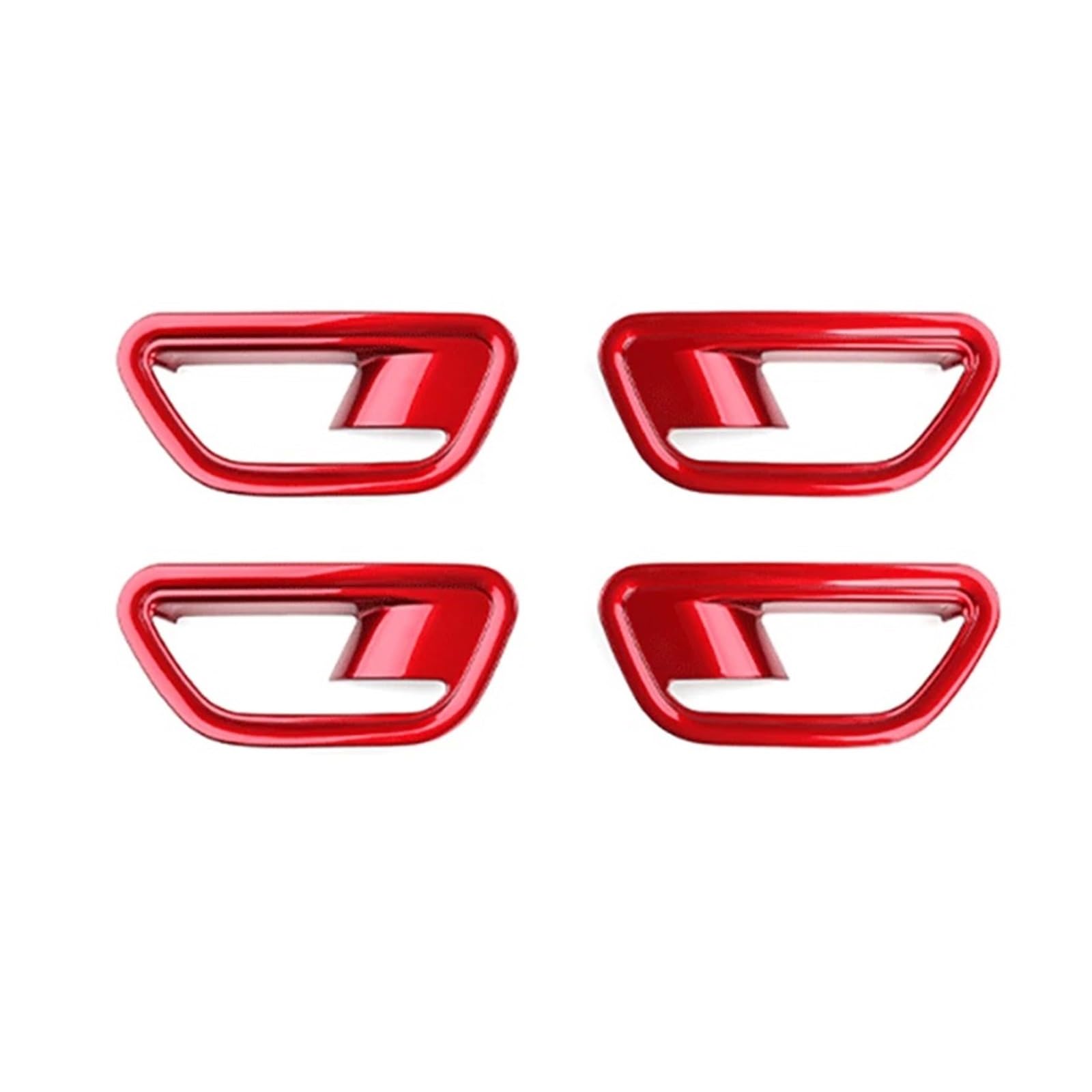 Oexrigru Red Car Interior Moulding Trim For Hyundai For Kona Sx2 2024 2025 2026 Interior Carbon Fiber Styling Car Inner Door Bowl Handle Frame Cover Interior Accessories(Red)