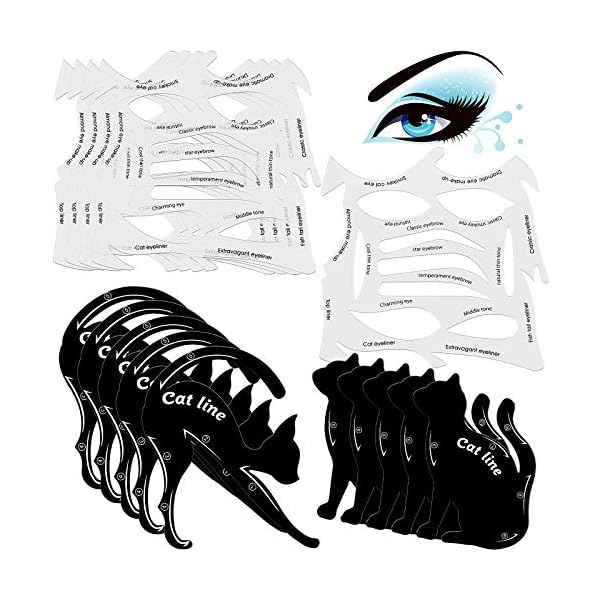 10-Sets-2-in-1-Cat-Eyeliner-Molds-Smoky-Eyeliner-Stencil-Pads-Eyeshadow-Applicators-Eyeliner-Template-Plate-Matte-PVC-Material-Eye-Makeup-Tool-Kit-Quick-Makeup-Stencil 10 Sets 2 in 1 Eyeliner Molds Eyeliner Stencil Pads Eyeshadow Applicators Eyeliner Template Plate Matte PVC Material Eye Makeup Tool Kit Quick Makeup Stencil