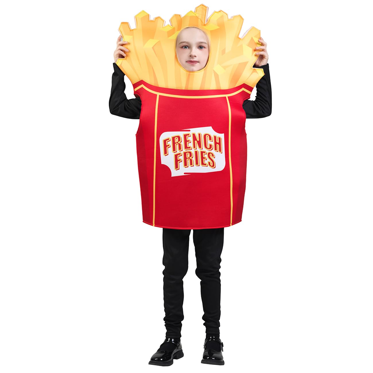 SEA HARE Unisex Kids French Fries Fun Party Costume (M:7-9years), Red, M:7-9 Years