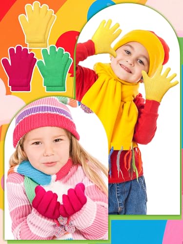 Image of EBOOT 3 Pairs Winter Kids Gloves Warm