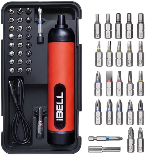 Image of IBELL IBL ES36-15 Cordless Screwdriver 1500 mAH Set with 27 Accessories | 10Nm Max Torque | 3 Torque Settings | 300 RPM Speed | 6.35mm Chuck | Built-in LED Light for Home & DIY Use-6 Months Warranty