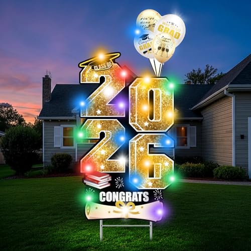 Class of 2026 Graduation Yard Sign - Waterproof Outdoor Decor