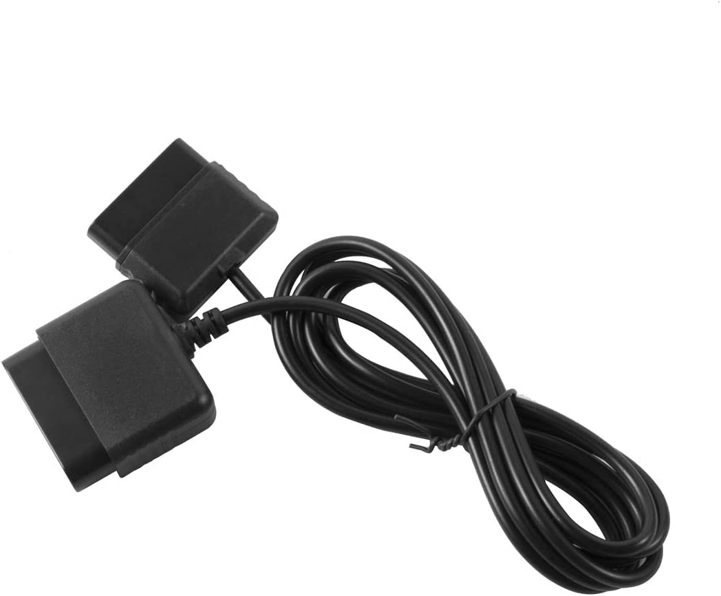 Link-e : 2 X Cable de Extension Compatible con Mando de Juegos en Consola Sony Playstation, PS2, PS1, PS One