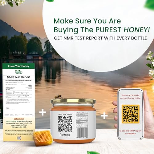 Image of Nature's Nectar Kashmir Acacia Honey 400gm | 100% Pure Raw and Unprocessed Honey | NMR Tested
