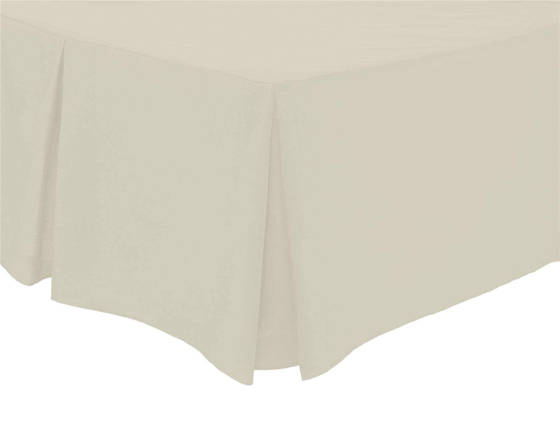 Olivia Rocco Cream Pleated Base Valance Sheet Easy Care Polycotton Base Valances, Single