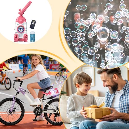 Machine à bulles fusée à piles avec lumières intégrées