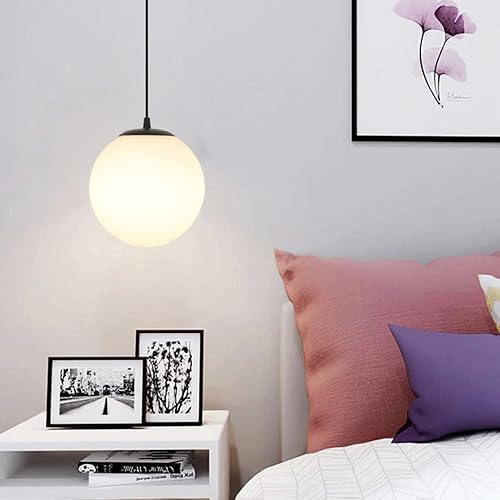 Miniatura 6 de SDFDSSR Lámpara colgante de globo, con varios tamaños de lámpara de araña de cristal de bola de 1 lámpara, lámpara colgante de techo individual para