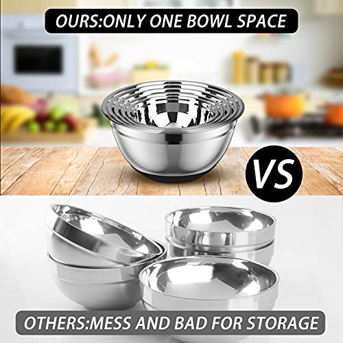 Mixing-Bowls-with-Airtight-Lids-5pcs-Stainless-Steel-Metal-Nesting-Bowls-for-Kitchen-Non-Slip-Silicone-Bottom-Size-5-35-2-15-1QT-Measuring-Marks-Fit-for-Mixing-Serving