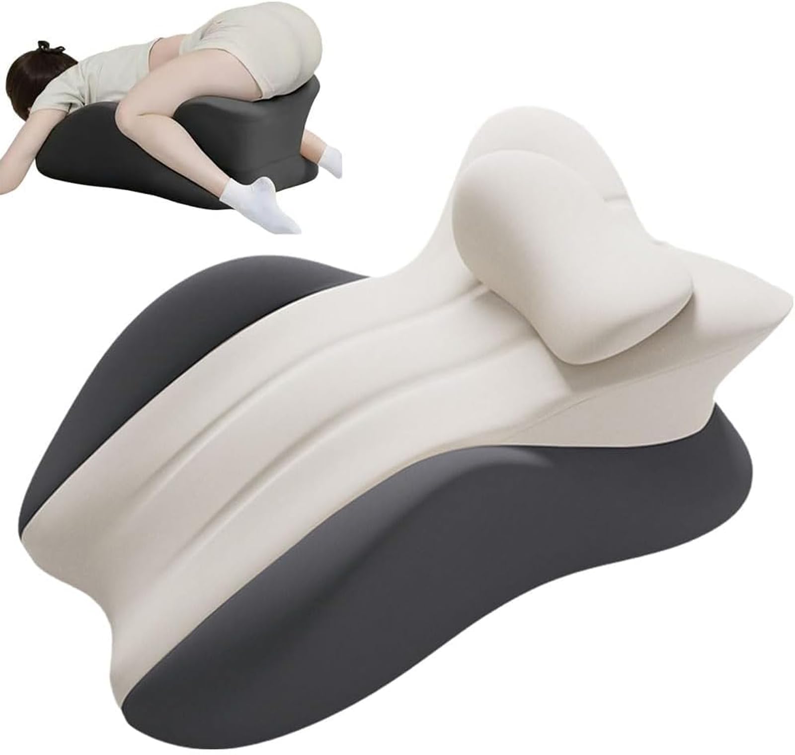 Coussin De Bout pour Les Couples, Oreiller De Couple pour L'intimité, Mousse À Mémoire De Coin De Coin, Récupère Après Impact, Fournit Un Support D'intimité,Gris