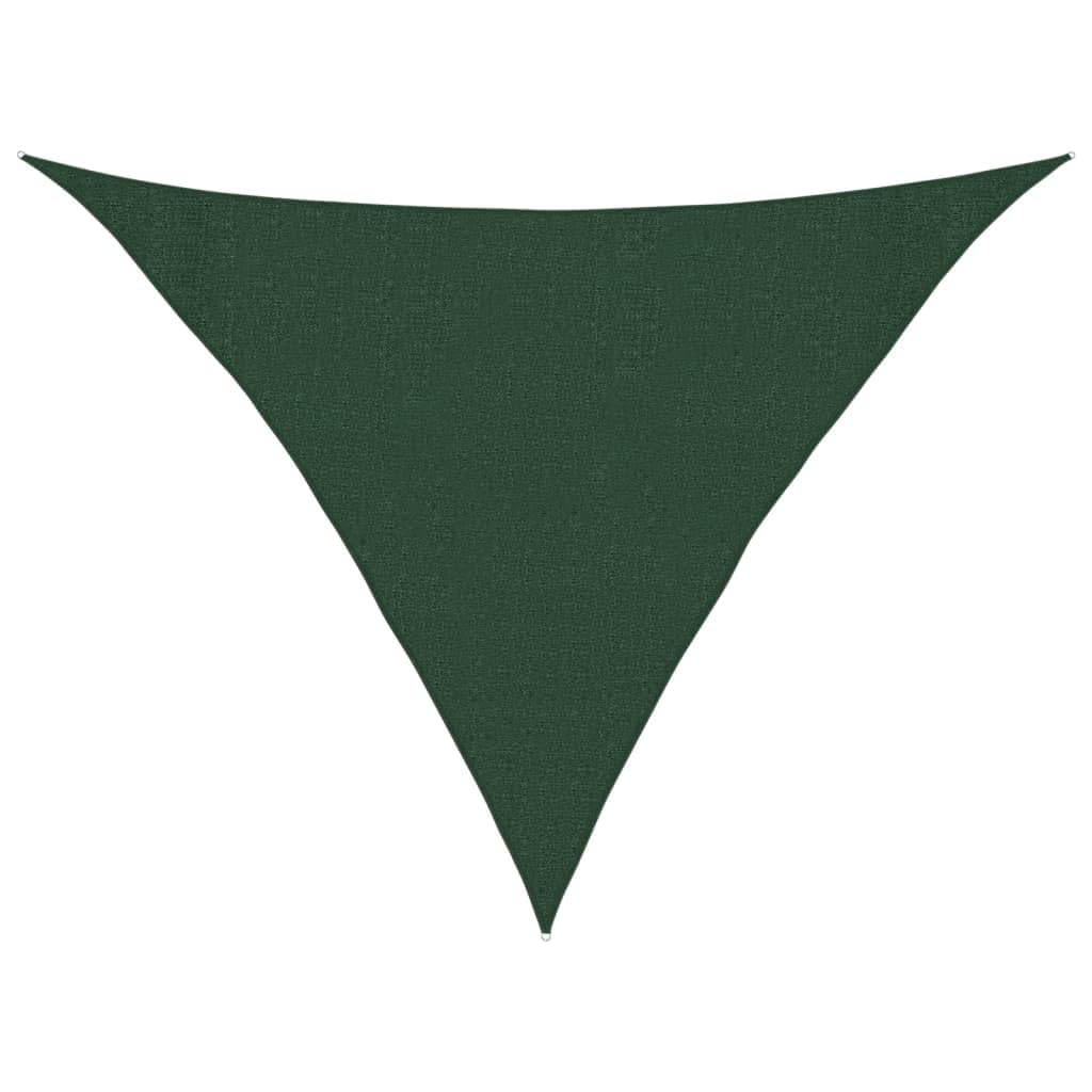 Tenda parasole triangolare, 3 x 3 x 4,2 m, in HDPE da 160 g/m², resistente ai raggi UV, per giardino, terrazza, esterni, robusta protezione solare con fissaggi in acciaio inox