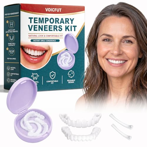 Veneers Teeth for Women and Men, Temporary Cosmetic Smile Cover, Natural-Looking Snap On Veneers,...