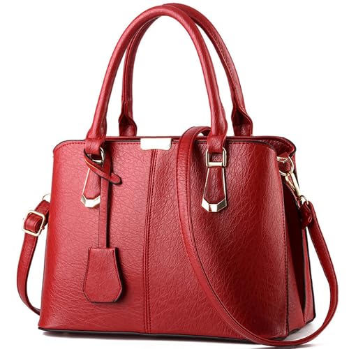 Dayfine Top Handle Handbags for Women PU Leather Satchel Handbag Tote Bags Purse Ladies Briefcase Shoulder Bag Crossbody Bag