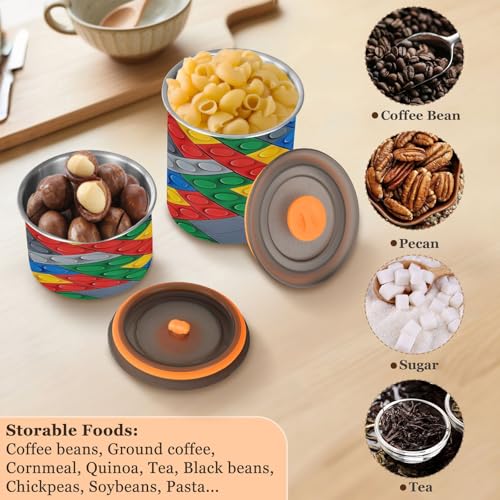 Recipiente para café de acero inoxidable con tapa hermética miniatura 6